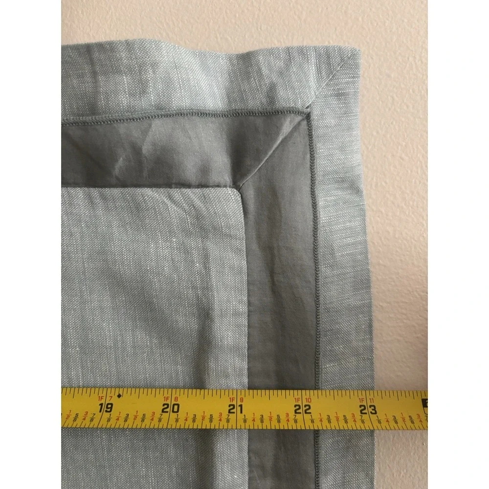 Pottery Barn ONE Pillow Sham Standard Light Blue Stripe Linen Cotton 26x20